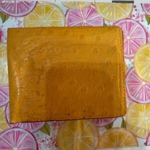 Vibrant Orange Leather Wallet